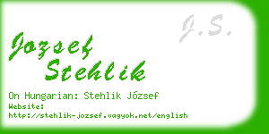 jozsef stehlik business card